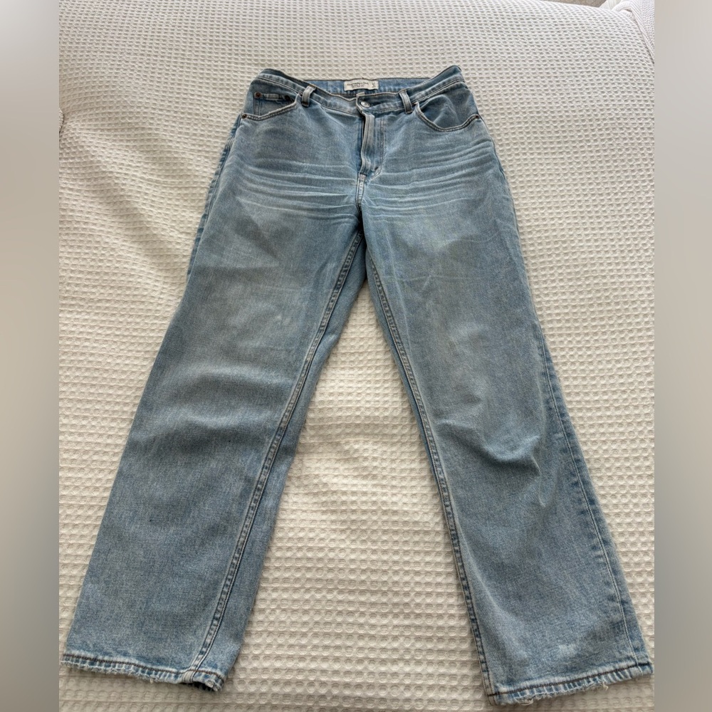 Abercrombie Ankle Straight High Rise Jeans